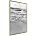 Poster Gentle Waves - seascape landscape of sea and beach in black and white motif 123815 additionalThumb 12