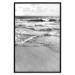 Poster Gentle Waves - seascape landscape of sea and beach in black and white motif 123815 additionalThumb 18