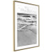 Poster Gentle Waves - seascape landscape of sea and beach in black and white motif 123815 additionalThumb 8