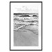 Poster Gentle Waves - seascape landscape of sea and beach in black and white motif 123815 additionalThumb 15