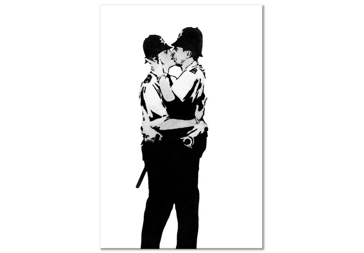Canvas Art Print Kissing Coppers (1 Part) Vertical 124415