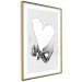 Wall Poster Our Space - black and white clasped hands forming a heart 125415 additionalThumb 6