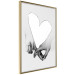 Wall Poster Our Space - black and white clasped hands forming a heart 125415 additionalThumb 12