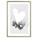 Wall Poster Our Space - black and white clasped hands forming a heart 125415 additionalThumb 14