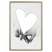 Wall Poster Our Space - black and white clasped hands forming a heart 125415 additionalThumb 16