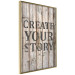Poster Retro: Create Your Story - English text on a background of wooden planks 125715 additionalThumb 12