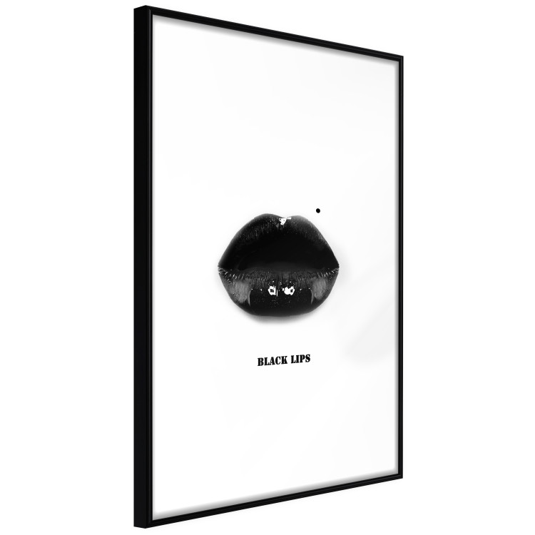 Poster Dark Lips - black lips and English text on a white background 125915 additionalImage 13