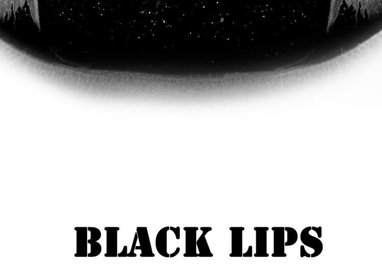Poster Dark Lips - black lips and English text on a white background 125915 additionalImage 10