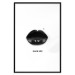 Poster Dark Lips - black lips and English text on a white background 125915 additionalThumb 17
