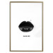 Poster Dark Lips - black lips and English text on a white background 125915 additionalThumb 14