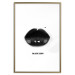 Poster Dark Lips - black lips and English text on a white background 125915 additionalThumb 20