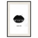 Poster Dark Lips - black lips and English text on a white background 125915 additionalThumb 18