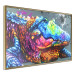 Poster Colorful Alligator - colorful abstract animal on a blue background 127415 additionalThumb 12