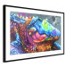 Poster Colorful Alligator - colorful abstract animal on a blue background 127415 additionalThumb 6