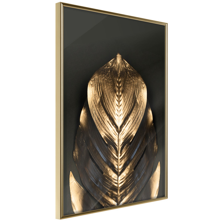 Wall Poster Pharaoh's Gold - golden abstract figure on solid black background 128015 additionalImage 10