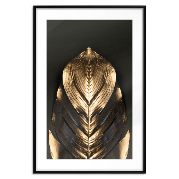 Wall Poster Pharaoh's Gold - golden abstract figure on solid black background 128015 additionalImage 15