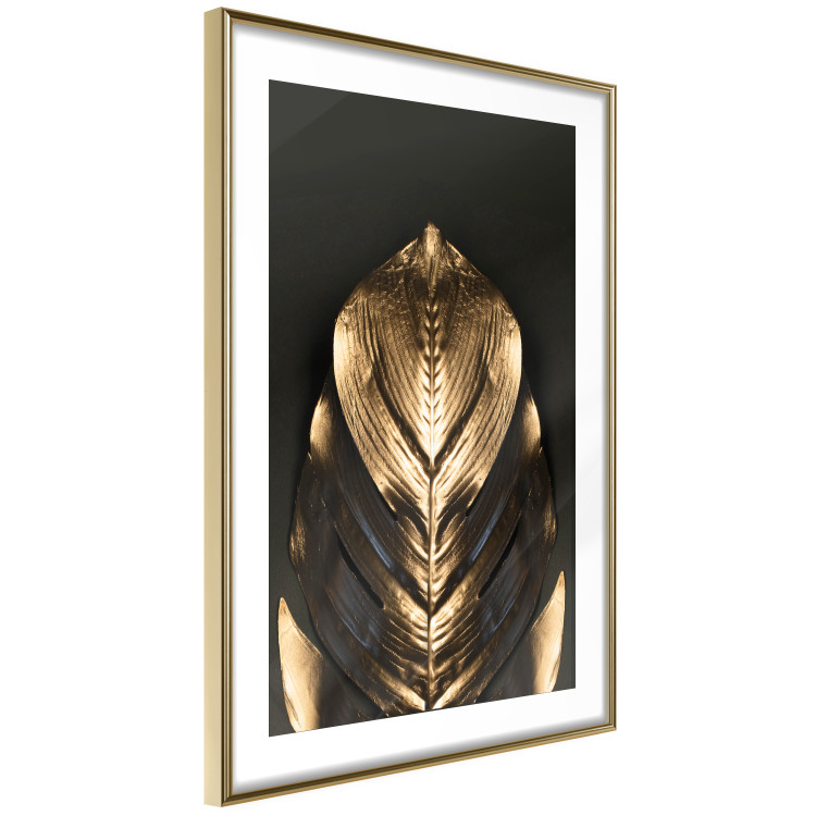 Wall Poster Pharaoh's Gold - golden abstract figure on solid black background 128015 additionalImage 9