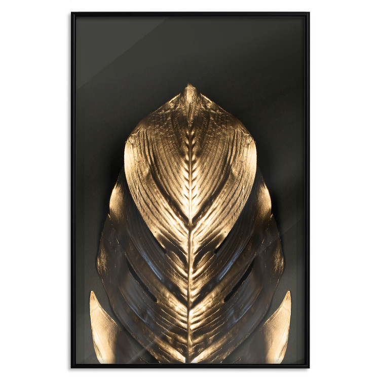 Wall Poster Pharaoh's Gold - golden abstract figure on solid black background 128015 additionalImage 16