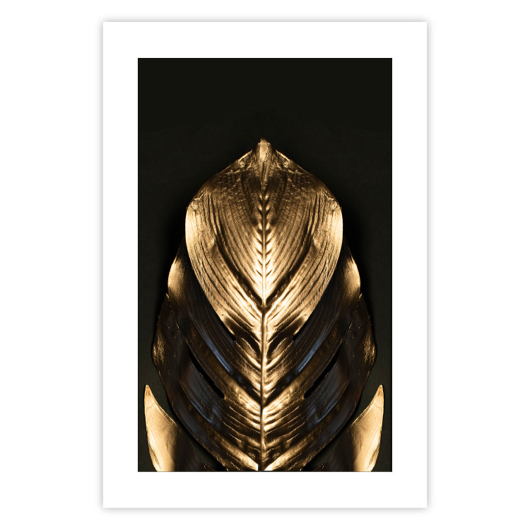 Wall Poster Pharaoh's Gold - golden abstract figure on solid black background 128015 additionalImage 19