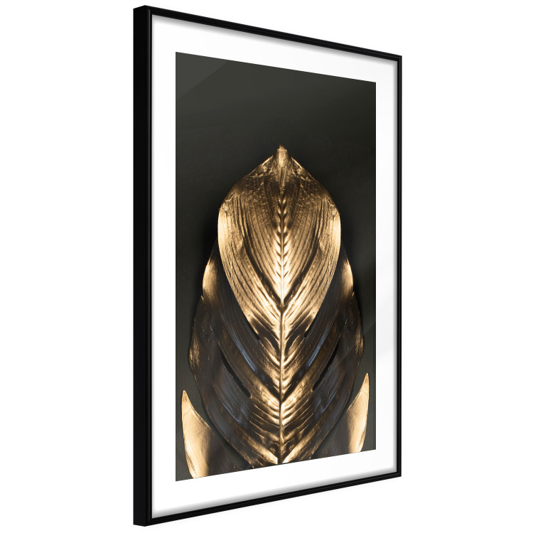 Wall Poster Pharaoh's Gold - golden abstract figure on solid black background 128015 additionalImage 12