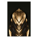 Wall Poster Pharaoh's Gold - golden abstract figure on solid black background 128015