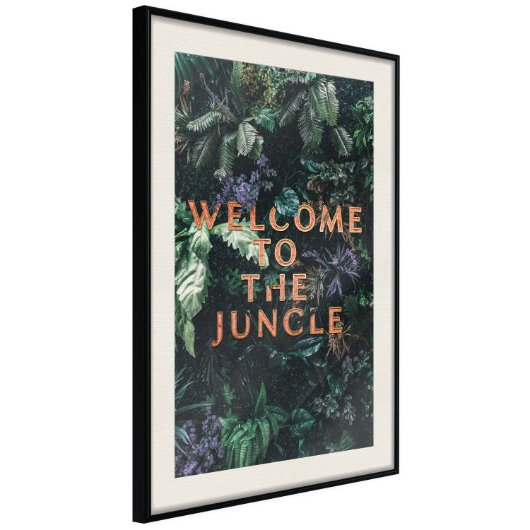 Poster Welcome to the Jungle - red English inscription on a jungle background 128815 additionalImage 2