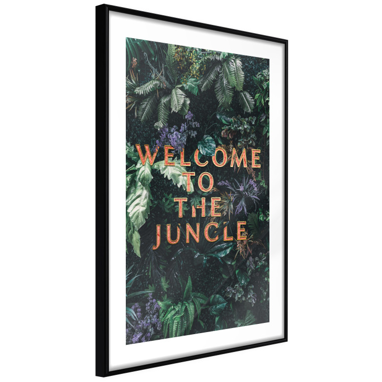 Poster Welcome to the Jungle - red English inscription on a jungle background 128815 additionalImage 8