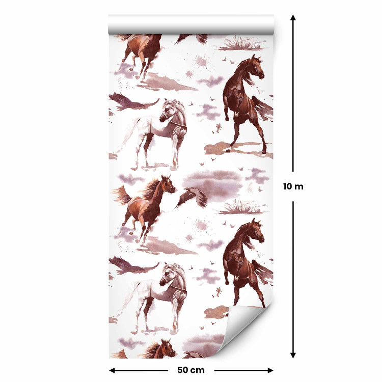 Modern Wallpaper Watercolor Horses 129015 additionalImage 2