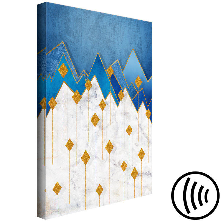 Canvas Art Print Snowy Realm (1-part) vertical - abstract geometric mountains 129415 additionalImage 6