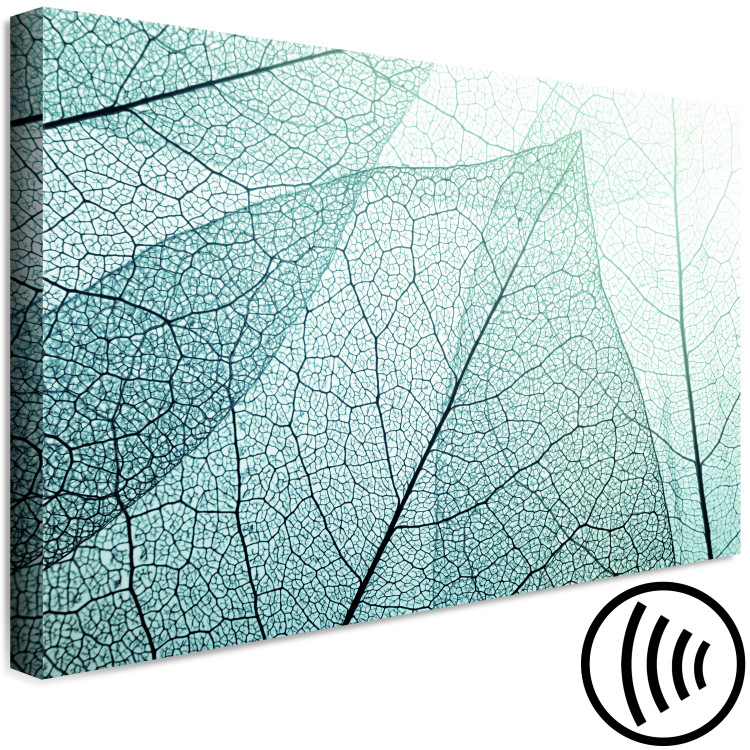 Canvas Print Macro Flora (1-piece) Wide - abstract close-up of a leaf 129815 additionalImage 6