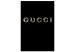 Canvas Gucci (1-piece) Vertical - golden fashion brand name on black background 130315