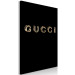 Canvas Gucci (1-piece) Vertical - golden fashion brand name on black background 130315 additionalThumb 2