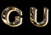 Canvas Gucci (1-piece) Vertical - golden fashion brand name on black background 130315 additionalThumb 5