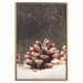 Poster Winter Pinecone - composition of a wintry scene with falling snow 131915 additionalThumb 19