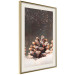 Poster Winter Pinecone - composition of a wintry scene with falling snow 131915 additionalThumb 3