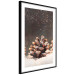 Poster Winter Pinecone - composition of a wintry scene with falling snow 131915 additionalThumb 6
