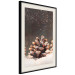 Poster Winter Pinecone - composition of a wintry scene with falling snow 131915 additionalThumb 2