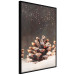 Poster Winter Pinecone - composition of a wintry scene with falling snow 131915 additionalThumb 11