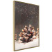 Poster Winter Pinecone - composition of a wintry scene with falling snow 131915 additionalThumb 12