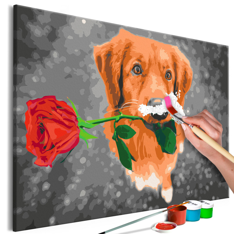 Paint by number Dog With Rose  132315 additionalImage 3
