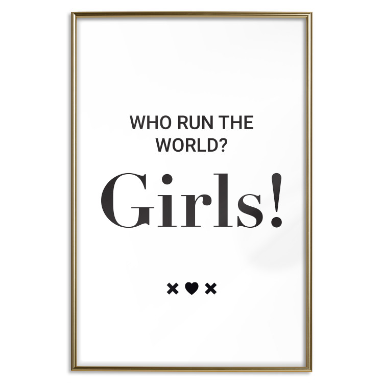 Wall Poster Who Run The World? Girls! - black English quotes in the form of a citation 134215 additionalImage 27