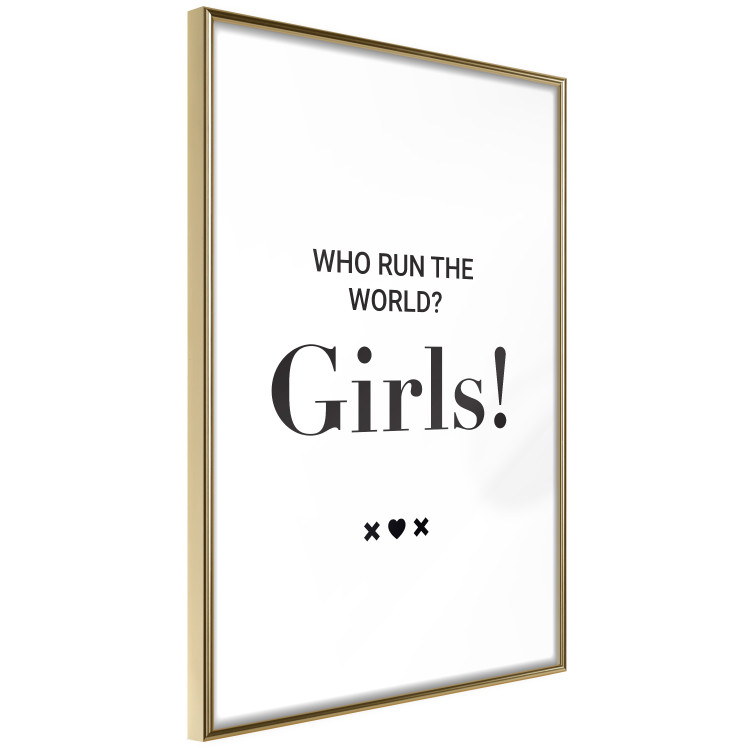 Wall Poster Who Run The World? Girls! - black English quotes in the form of a citation 134215 additionalImage 9