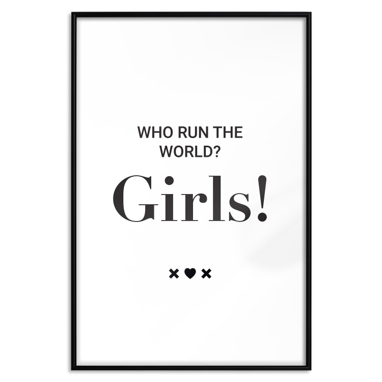 Wall Poster Who Run The World? Girls! - black English quotes in the form of a citation 134215 additionalImage 19