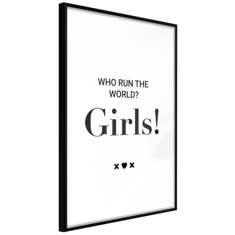 Wall Poster Who Run The World? Girls! - black English quotes in the form of a citation 134215 additionalImage 6