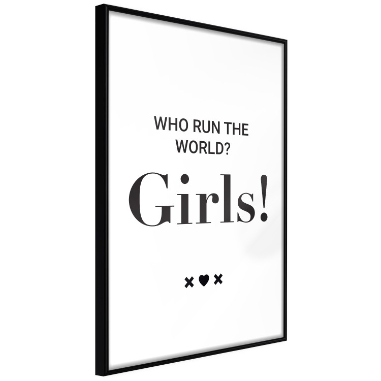Wall Poster Who Run The World? Girls! - black English quotes in the form of a citation 134215 additionalImage 11