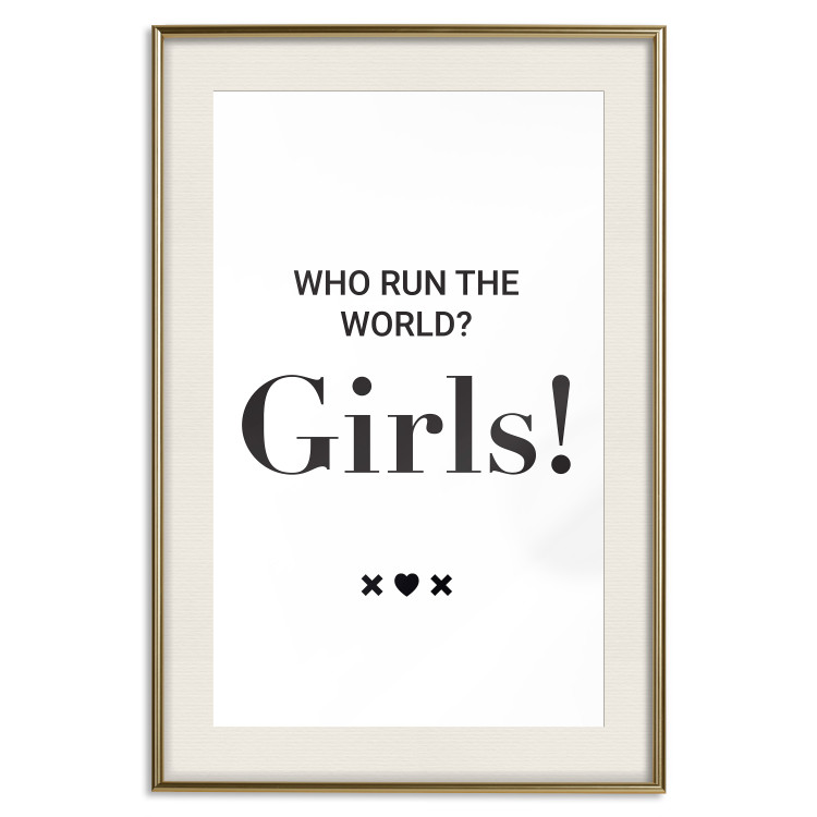 Wall Poster Who Run The World? Girls! - black English quotes in the form of a citation 134215 additionalImage 22