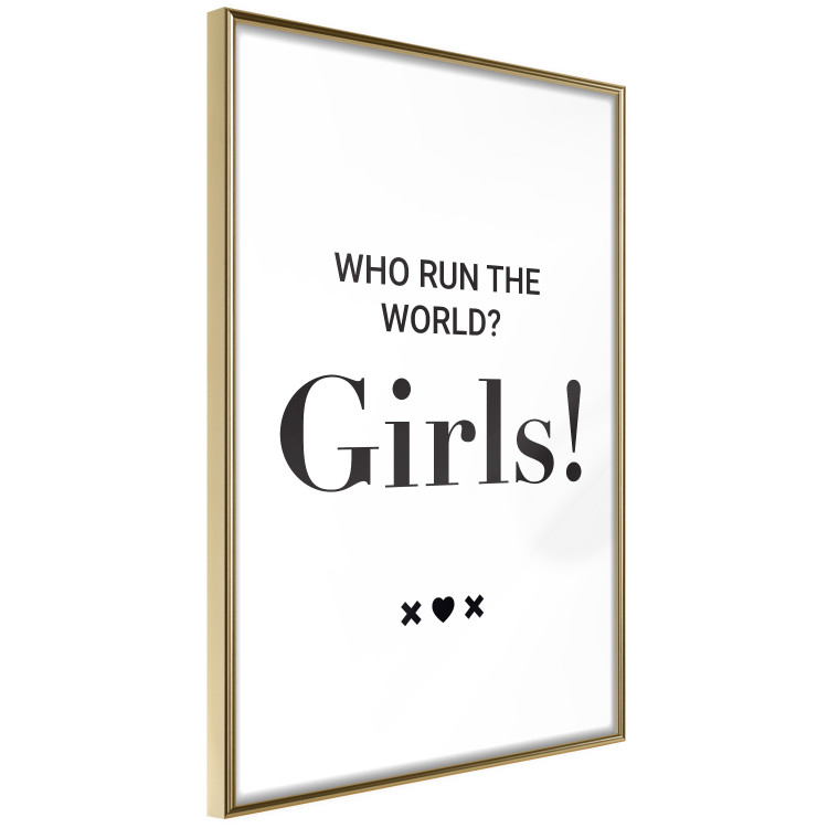Wall Poster Who Run The World? Girls! - black English quotes in the form of a citation 134215 additionalImage 14