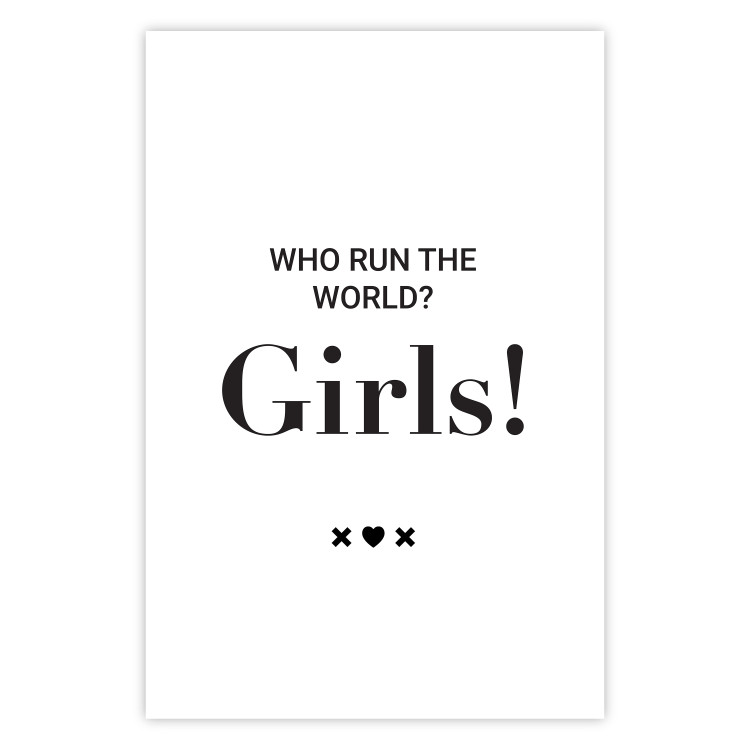 Wall Poster Who Run The World? Girls! - black English quotes in the form of a citation 134215 additionalImage 25