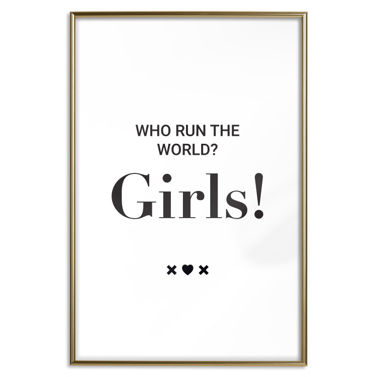 Wall Poster Who Run The World? Girls! - black English quotes in the form of a citation 134215 additionalImage 16