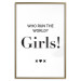 Wall Poster Who Run The World? Girls! - black English quotes in the form of a citation 134215 additionalThumb 27